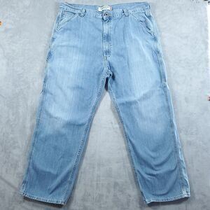 Vintage Levis Carpenter Loose Straight Jeans Mens W42 L30 Light Blue Denim